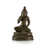 Tsang Nyon Heruka. sculpture en bronze. Tibet. XIX-XXe s.. h. 11.5 cm A bronze figure of Tsang Nyon