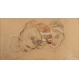 Ernest Biéler (1863-1948). Etude pour le plafond du Victoria-Hall. vers 1893. dessin aux 3 crayons.