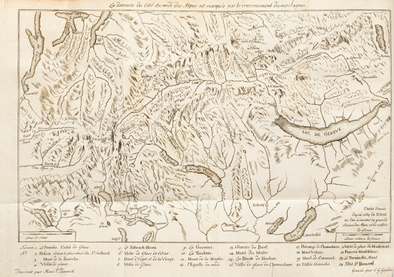 BOURRIT. Description des Alpes pennines et rhétiennes. J. P. Bonnant. Genève. 1781. 1 vol. in-8°