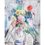 Gen Paul (1895-1975). Bouquet de fleurs. huile sur toile. signée. 80.5x65 cm