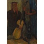 René Victor Auberjonois (1872-1957). "Le chanteur espagnol". huile sur pavatex. signée. 46x33 cm