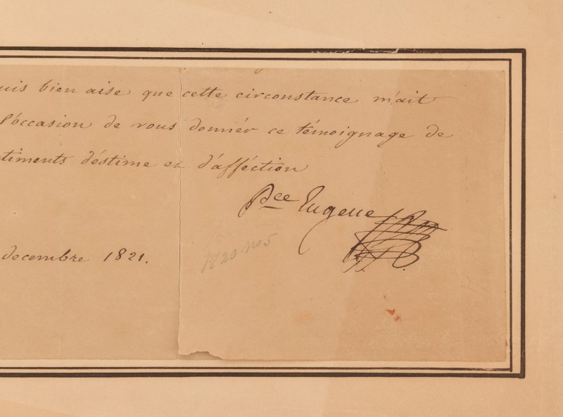 EMPIRE. BEAUHARNAIS (Eugène de. fils adoptif de Napoléon Ier). 5 lettres et 1 partie de lettres sign - Image 21 of 24