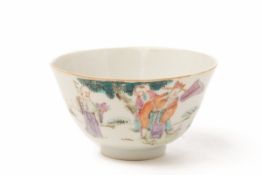A CHINESE PORCELAIN BOWL PAINTED WITH FU LU SHOU