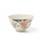 A CHINESE PORCELAIN BOWL PAINTED WITH FU LU SHOU