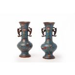 A PAIR OF CHINESE CLOISONNÉ VASES