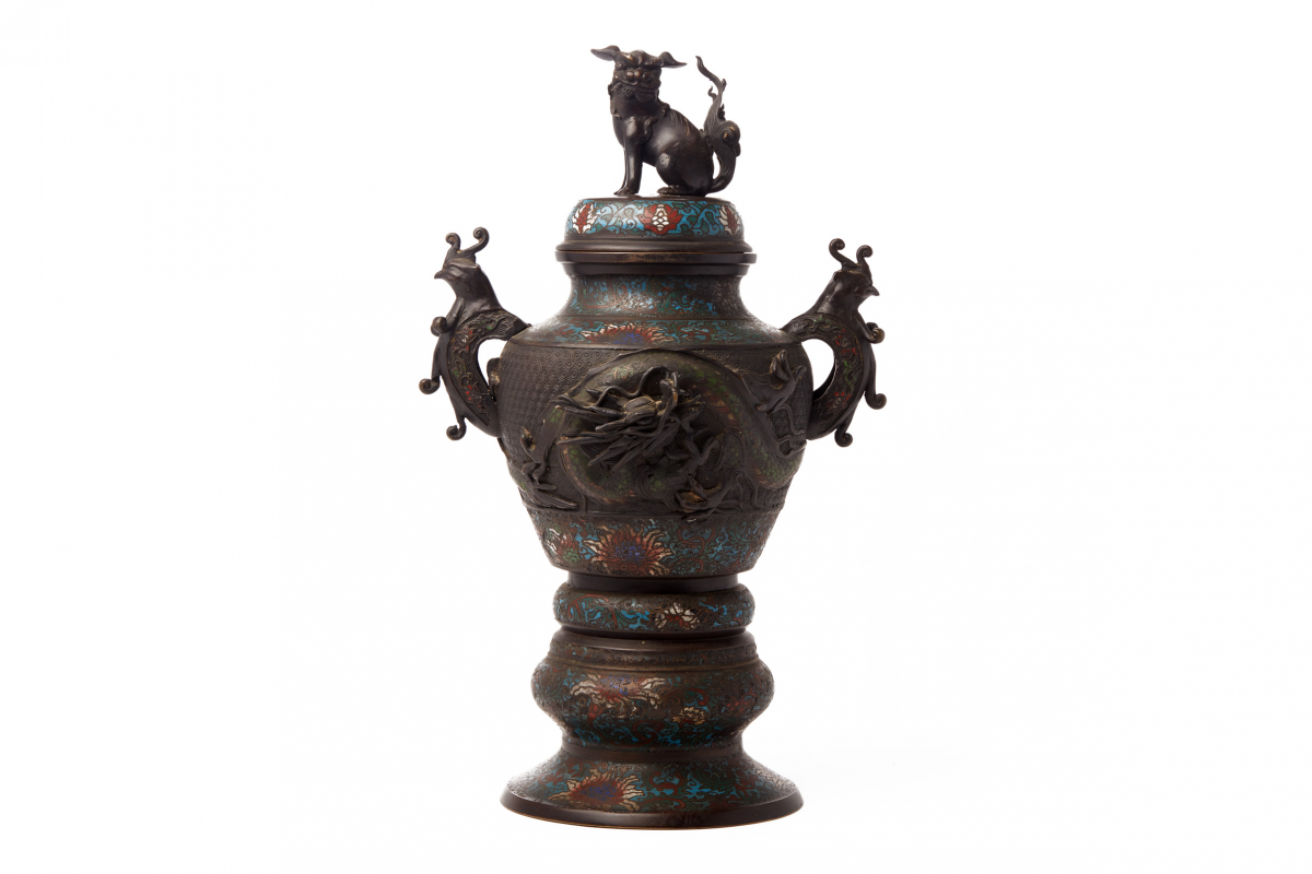 A CHINESE CLOISONNÉ LARGE INCENSE BURNER