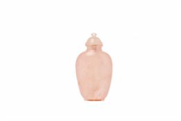 A PINK GLASS SNUFF BOTTLE