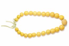 25 INDONESIAN YELLOW BEADS