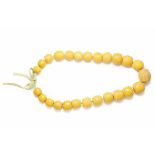 25 INDONESIAN YELLOW BEADS