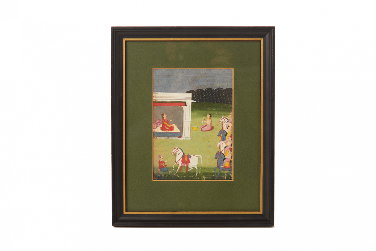 AN ANTIQUE INDIAN PAINTING FROM THE THE MAHABHARATA