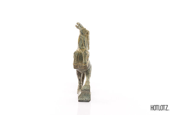 A PAIR OF CHINESE CARVED STONE HORSES - Image 8 of 10