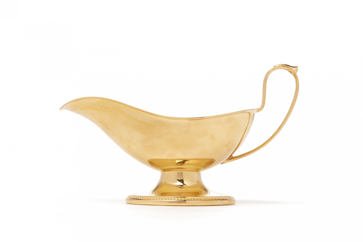 WOLFF GERMANY - A GOLD PLATED GRAVY BOAT - Image 2 of 3