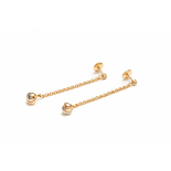 CARTIER - A PAIR OF GOLD BABY TRINITY EARRINGS