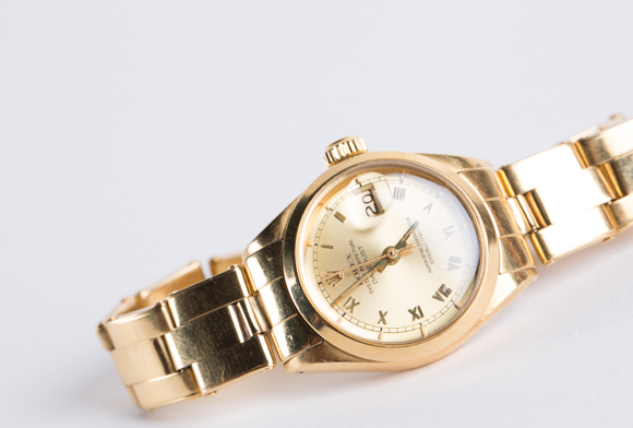 ROLEX - A VINTAGE 'OYSTER PERPETUAL' DATEJUST LADIES WATCH - Image 3 of 6