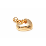 BVLGARI - A GOLD PUFFED HEART PENDANT