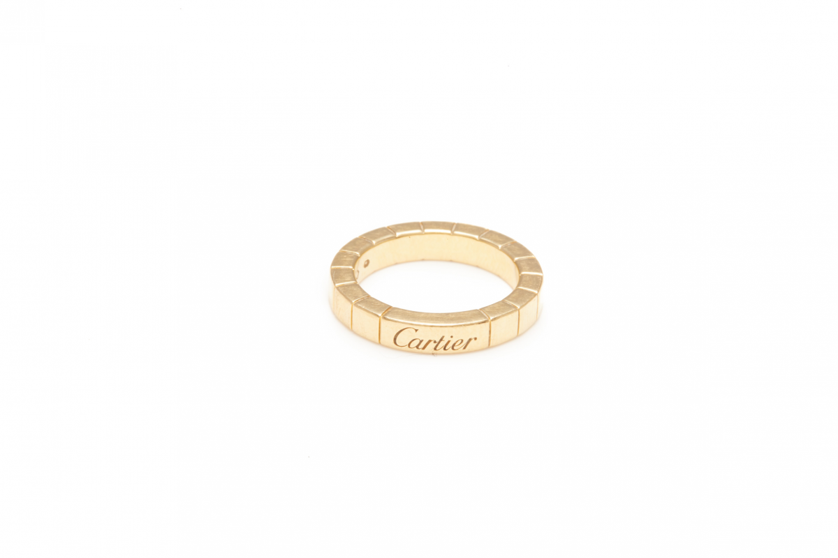 CARTIER - A GOLD MAILLON PANTHERE WEDDING RING - Image 2 of 2