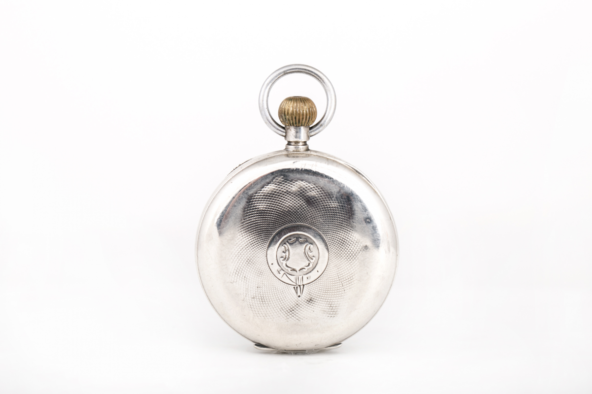 AN ANTIQUE ENGLISH SILVER POCKET WATCH - Image 2 of 6