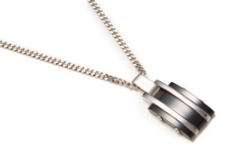 MONTBLANC - A SILVER PENDANT & CHAIN