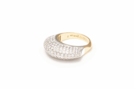 DE GRISOGONO - AN 18K WHITE GOLD AND WHITE DIAMOND RING