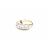 DE GRISOGONO - AN 18K WHITE GOLD AND WHITE DIAMOND RING