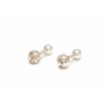 TIFFANY & CO. - A PAIR OF SILVER 'GLOBE' CUFFLINKS