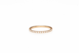 VAN CLEEF & ARPELS - A DIAMOND AND ROSE GOLD RING