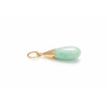 A TEARDROP SHAPED JADE PENDANT