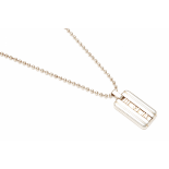 TIFFANY & CO. - A SILVER 'ATLAS' DOGTAG-STYLE NECKLACE