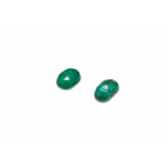 TWO UNTREATED ZAMBIAN EMERALDS