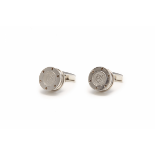 DUNHILL - A PAIR OF CUFFLINKS WITH THE 'AD' MONOGRAM