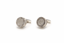 DUNHILL - A PAIR OF CUFFLINKS WITH THE 'AD' MONOGRAM