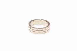 CARTIER - AN 18K WHITE GOLD 'TANK' RING