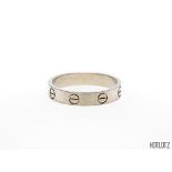 CARTIER - AN 18K WHITE GOLD 'LOVE' RING