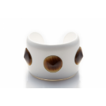 HERMES - A LACQUER AND BUFFALO HORN CUFF