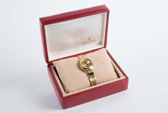 ROLEX - A VINTAGE 'OYSTER PERPETUAL' DATEJUST LADIES WATCH - Image 4 of 6