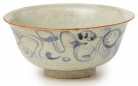 A BLUE AND WHITE PORCELAIN BOWL (6)