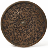 A CIRCULAR INLAID BRONZE MIRROR