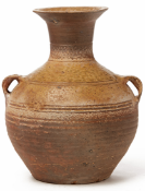A TWIN HANDLED VASE