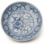 A BLUE AND WHITE PORCELAIN CHARGER (2)