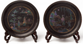 A PAIR OF SMALL 'LAC BURGAUTE' PLATES