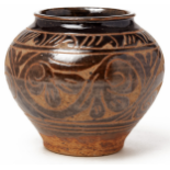 A CIZHOU CARVED OVOID JAR