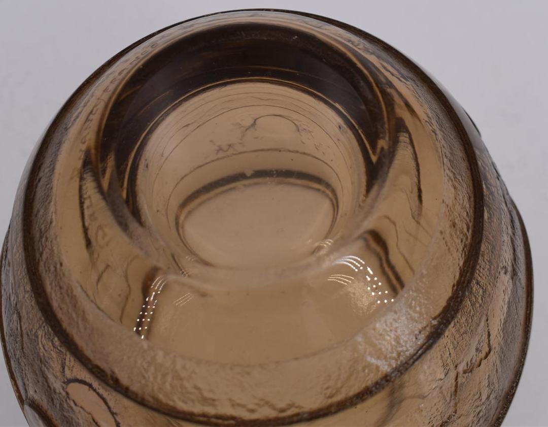 DAUM Nancy Vase ovoïde en verre fumé à décor gravé à l'acide de motifs [...] - Image 4 of 5