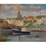 Adrien SEGHERS (1876-1950), Port de Dieppe, huile sur toile, signé situé et daté [...]