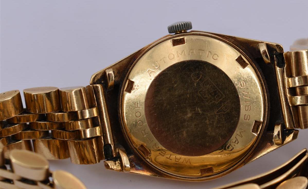 SAVILLON Montre Dame en or or, cadran rond avec guichet dateur à 3 heures, bracelet [...] - Image 3 of 3