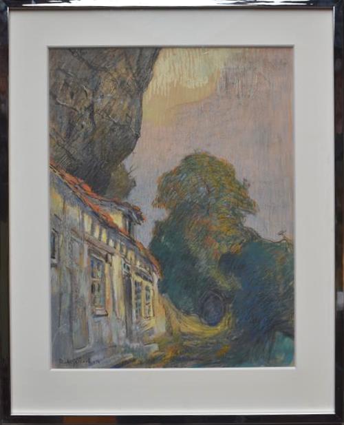 Robert PINCHON, Paysage, pastel, 63 x 49 cm, signé en bas à gauche -