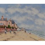 Jean-Pierre DUBORD "La côte dans le Calvados, la plage à Houlgate" Huile sur toile, [...]