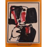 KNUD NIELSEN (1916-2008) Abstraction, huile sur toile signée en bas à gauche, 35cm [...]