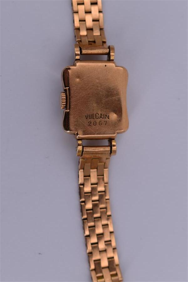 VULCAIN montre de dame en or sur bracelet or articulé. - Poids brut : 34,4 gr [...] - Image 3 of 3