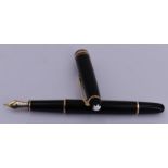 MONTBLANC Stylo Meisterstück avec plume en or (usures) -