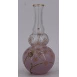 Emile GALLE Nancy (Cristallerie) Vase soliflore en verre émaillé à décor de [...]